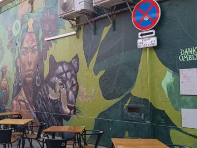 Giant Foliage and Panther, Santos Wall — Street art in Lisboa