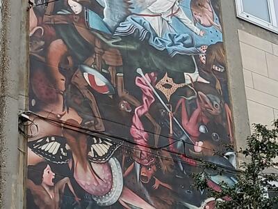 The Fall of the Rebel Angels by Fred Lebbe — Street art by Farm Prod, Fred Lebbe in Bruxelles