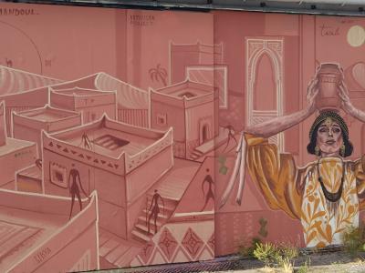 Village libyen par Shandoul et Tanala — Street art de Tanala, Shandoul à Nantes