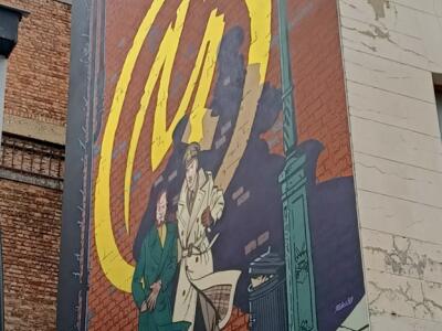 The Yellow M by Edgar P. Jacobs — Street art by Edgar P. Jacobs in Bruxelles