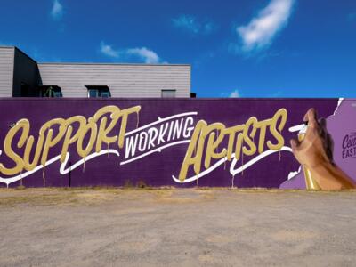 Support Working Artists — Street art de Never Satisfied à Portland
