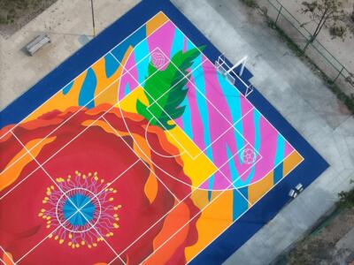 La Gran Amapola — Street art de Cekis à Santiago