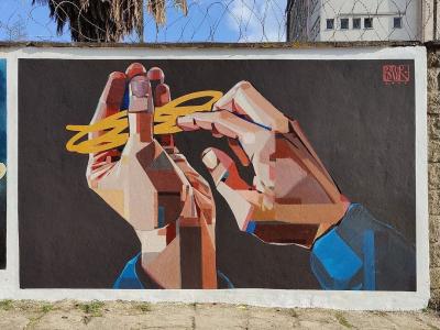 Arcaism/Neologism — Street art by Basik in Addis Ababa