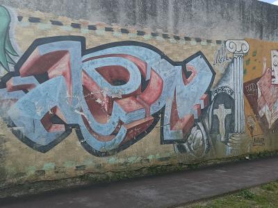 Fresques collaboratives aux lettres wildstyle — Street art à Lisbon