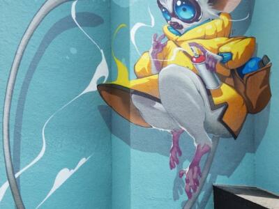 Galago — Street art de Kalouf à Saint-Brieuc