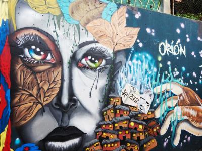 Memory of Orión — Street art by Casa Kolacho in Medellín
