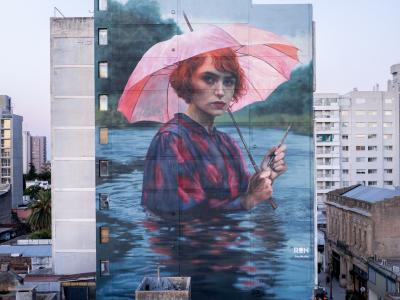 Twilight — Street art by Martin Ron in San Nicolás de los Arroyos