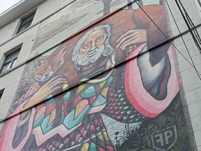 The Old Man and the Fox by Farm Prod — Street art by Farm Prod in Bruxelles