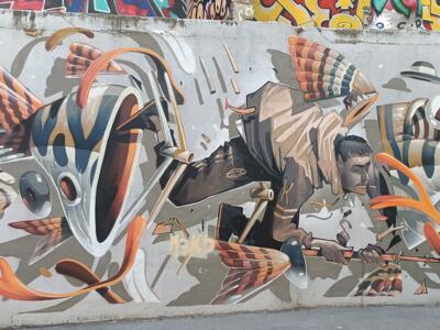 Ami Pêcheur par Difuz et Stom500 — Street art de Stom500, Difuz à Marseille