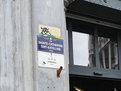 BXL_36, Space Invader de la rue Sainte-Catherine — Street art de Invader à Bruxelles