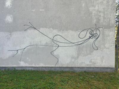 Undine — Street art de Harald Naegeli à Zürich