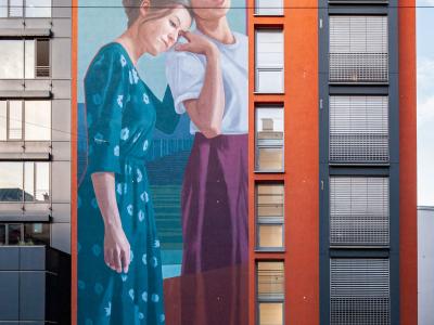 Solitude and Connection, Stuttgart West — Street art by Eloise Gillow in Stuttgart