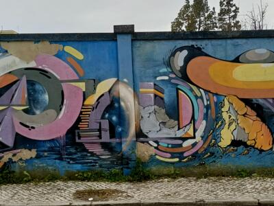 Staircase suspended in the void — Street art by Odeith in Lisboa