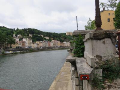LY_35, Space Invader on Rives de Saône — Street art by Invader in Lyon