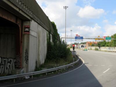 PA_1042, Space Invader on the A86 — Street art by Invader in Vitry-sur-Seine