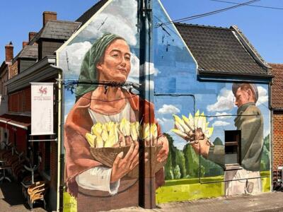 Les cultivateurs de chicon — Street art de Wuper Kec à Mons