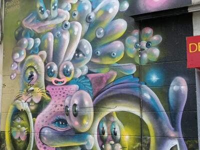 Pastel creatures by Charles Foussard — Street art by Charles Foussard in Paris