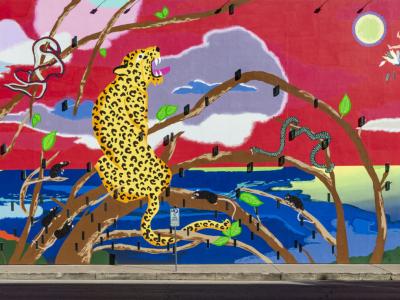 Man Who Fell to Earth — Street art by Manik Raj Nakra in Austin