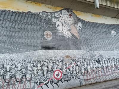 Surveillance of the Fittest, Captain Borderline — Street art by Captain Borderline in Köln