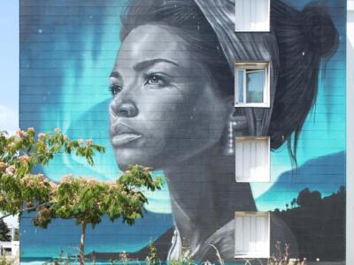 Belle et aurore — Street art de Rebeb, Isaure à Saint-Brieuc