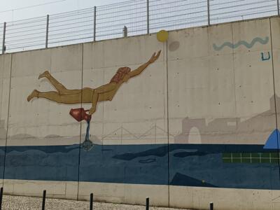The River — Street art de KRUS à Lisboa