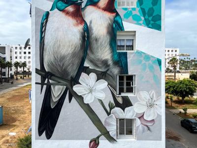 Vuelo y respeto — Street art de Kato à Casablanca