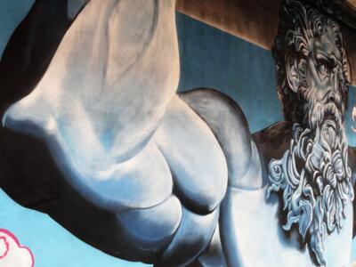 Atlas Titan — Street art by El Rojo in La Bañeza
