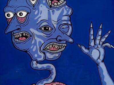 Many-Eyed Face by Gooze — Street art by Gooze in Lisboa