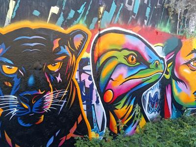 Panther and Iguana by Luan — Street art in Berlin