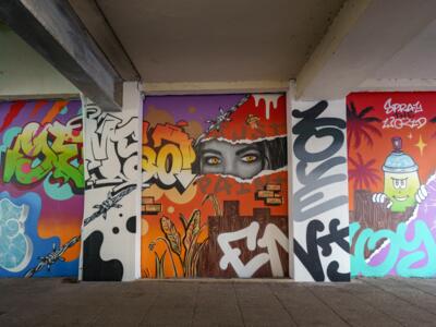 Gemsa's Colourful Passage — Street art by Gemsa in Saint-Brieuc