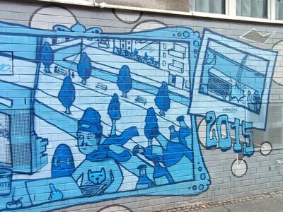 2015, the quarter in axonometric view — Street art in Köln