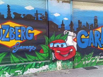 Kreuzberg Garage Shutters — Street art in Berlin