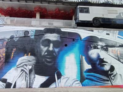Black and White Portraits at Le Mur Nantes — Street art by Bulea in Nantes