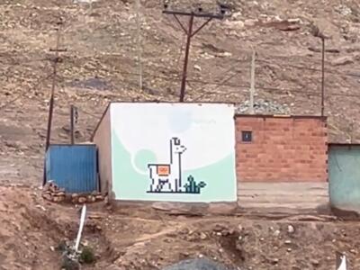 POTI_11, Space Invader de Camino Norte a la Cima del Cerro Rico — Street art de Invader à Potosí