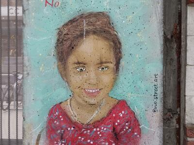Portrait of a Child by Nô — Street art by Nô in Bruxelles