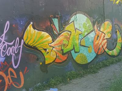 Zebra-Striped Citrus Piece — Street art in Berlin