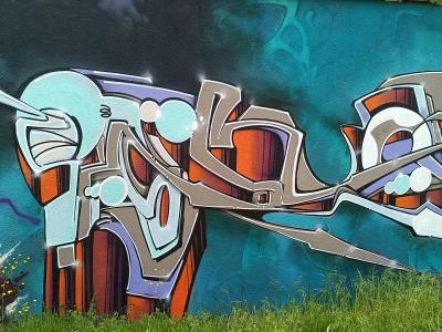 Chrome futuriste au chevalier — Street art à Sainte-Luce-sur-Loire