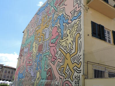 Tuttomondo, the Sant'Antonio mural — Street art by Keith Haring in Pisa