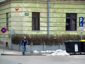 LJU_11, Space Invader on Tabor 4 — Street art by Invader in Ljubljana