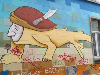 Sloth by Nelson Dos Reis — Street art by Nelson Dos Reis in Bruxelles