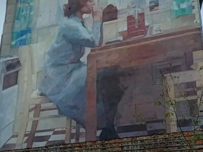 Tribute to Chantal Akerman by Alba Fabre Sacristán — Street art by Alba Fabre Sacristán in Bruxelles