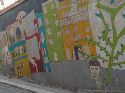 Fresque des maisons du Panier — Street art à Marseille
