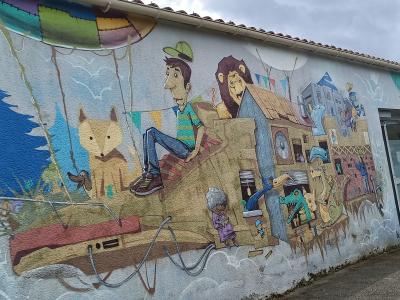 L'envol imaginaire de l'enfant — Street art à Rezé