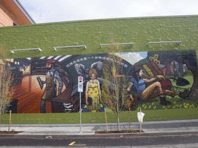 Woodstock Mural — Street art de Mike Lawrence à Portland