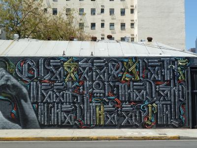 Blessed Are the Meek — Street art de El Mac, RETNA à Los Angeles