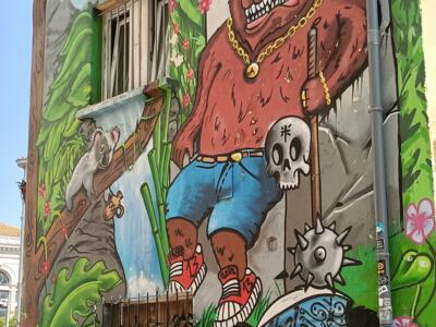L'ours à la masse par Abel — Street art de Abel à Marseille
