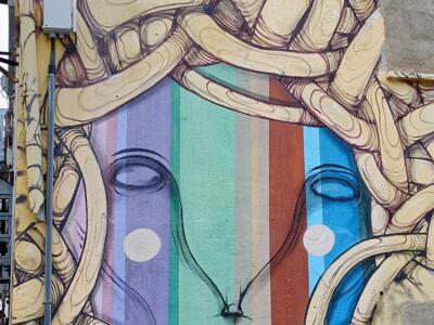 Rainbow Face, Wider Framing — Street art in Lisboa