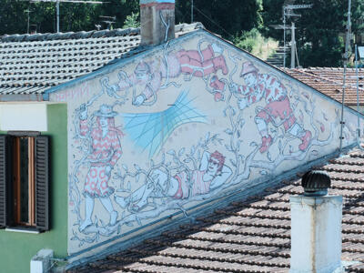 Sundial (Yuri HOPN) — Street art by Yuri HOPN in Aielli