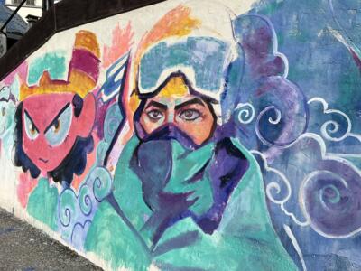 Le Mur des possibles — Street art de Pikanoa à La Giettaz