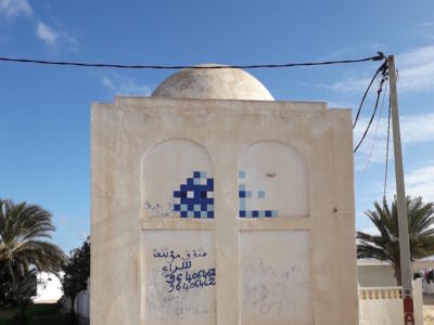 DJBA_31, Space Invader on Avenue du 14 Janvier — Street art by Invader in Houmt Souk